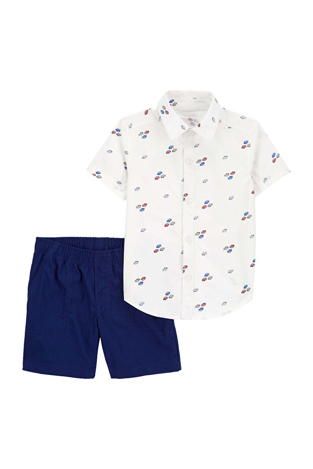 Erkek Bebek Şortlu Set - 1