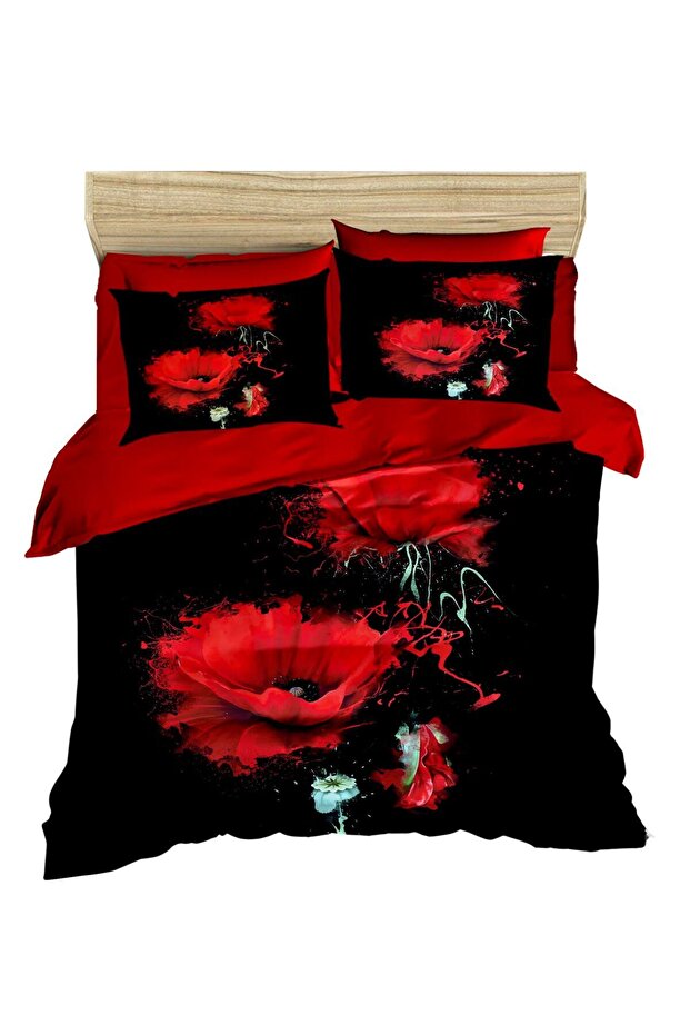 Ferrets Red 3D Digital Double Duvet Cover Set