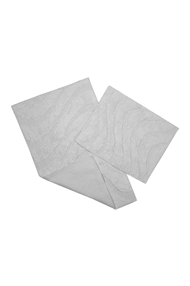 Bath Mat 2 Pack Wavy Pattern White - 1