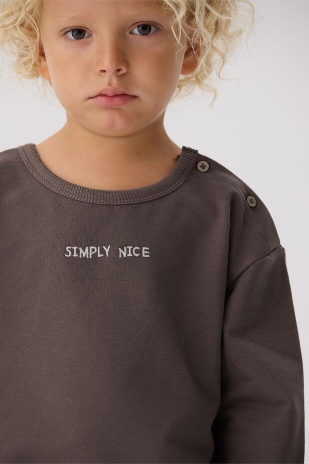 BG Store Erkek Bebek Kahverengi Sweatshirt - 3