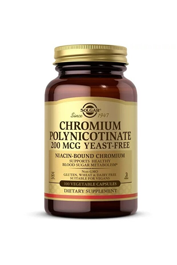 Chromium Polynicotinate 200mcg 100 Vcaps