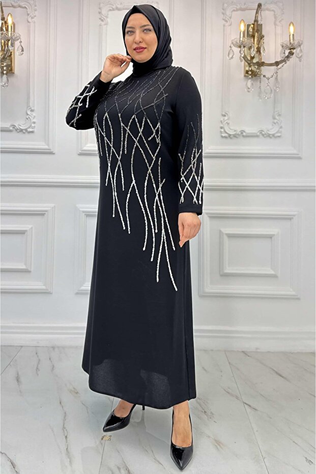 Berrin Tesettür Abiye Siyah - 3