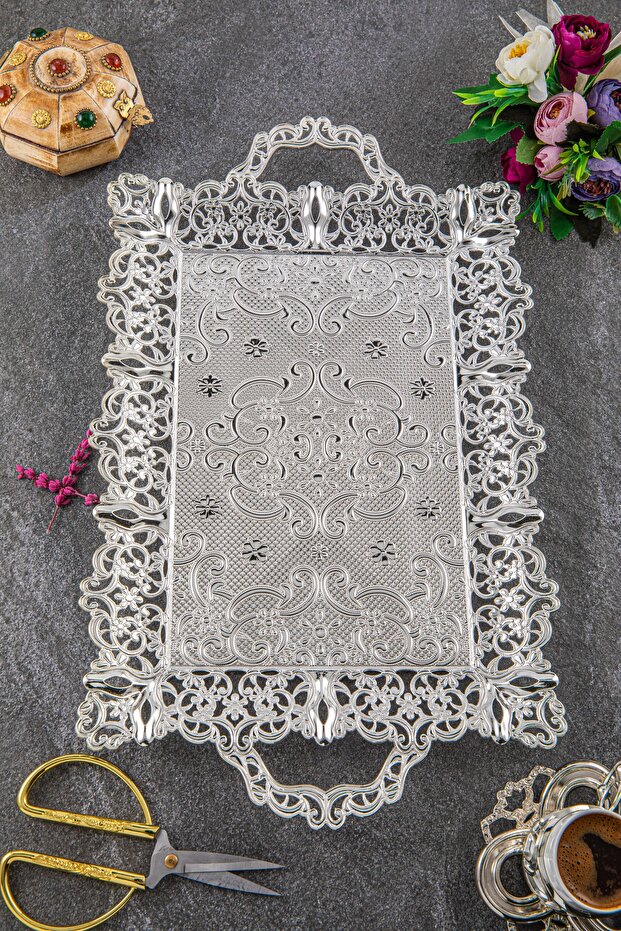 Motif Rectangular Metal Tray for 6 People (291-6)