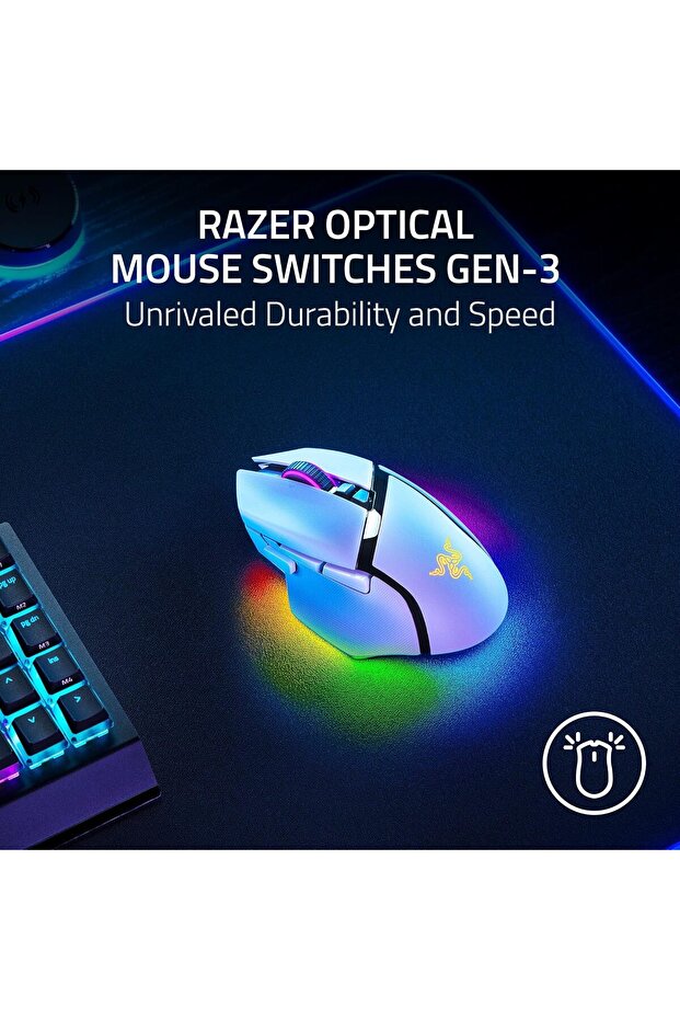 Basilisk V3 Pro 35K Wireless Gaming Mouse:HyperScroll Wheel/35K DPI/13 Buttons/140Hr Battery - 7