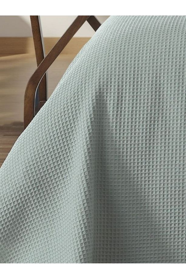 Pike Tek Kişilik %100 Pamuk Waffle Desenli Yatak Örtüsü Otel Tipi Lüx Pike - 5