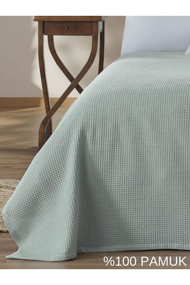 Pike Tek Kişilik %100 Pamuk Waffle Desenli Yatak Örtüsü Otel Tipi Lüx Pike - 4