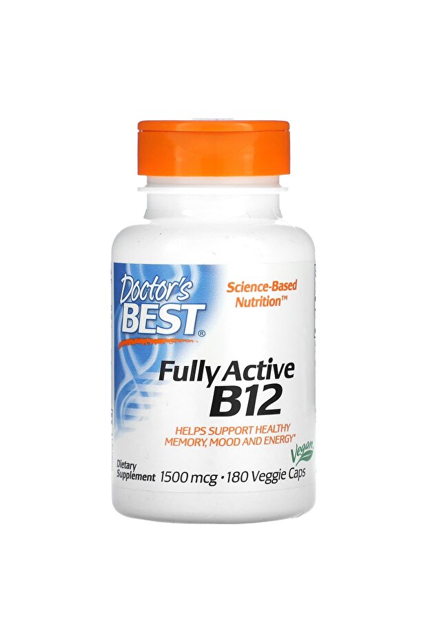 Fully Active B12, 180 Veggie Capsules, 1500 mcg 5000 IU