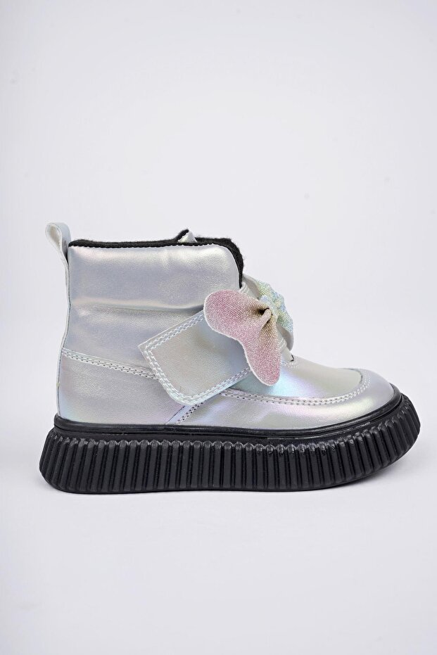 Nixie Gwarantowana antypoślizgowa podeszwa Wygodne dopasowanie Zimowe buty dziecięce z rzepem i kokardą - 4