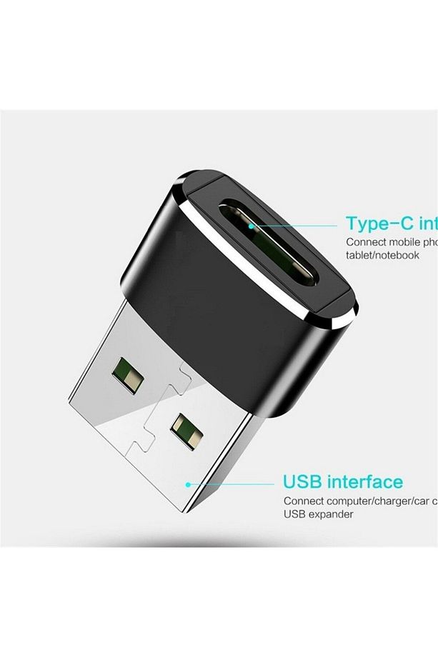 Yeni Nesil Başlık Aparatı Usb 3.0 To Type C 3.1 Şarj Data Çevirici Dönüştürücü Adaptör Siyah - 7