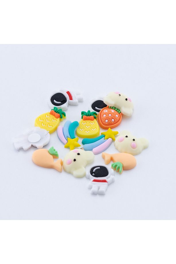 Silikon 3D yapışkanlı sticker, karışık  10 adet - 2