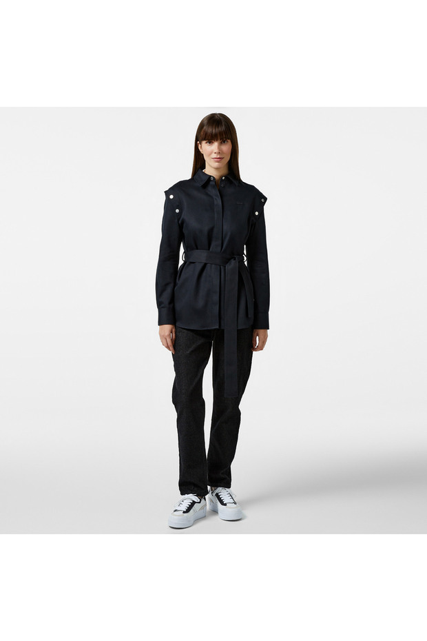 Kadın Regular Fit Siyah Gömlek - 4