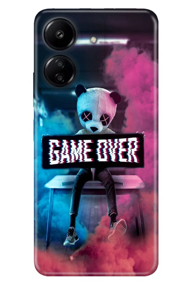 Xiaomi Redmi 13c - حافظة Poco C65 من السيليكون بنمط Game Over