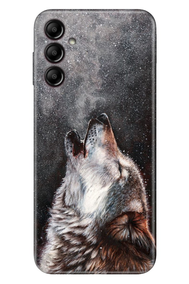 Samsung Galaxy A35 Compatible Case Silicone Patterned Illustrated Cover Wild Wolf
