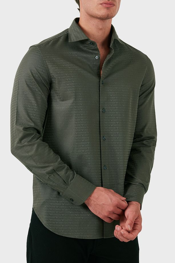 Pamuklu Logolu Regular Fit Gömlek Erkek GÖMLEK 6D1C86 1NIUZ F512 - 4