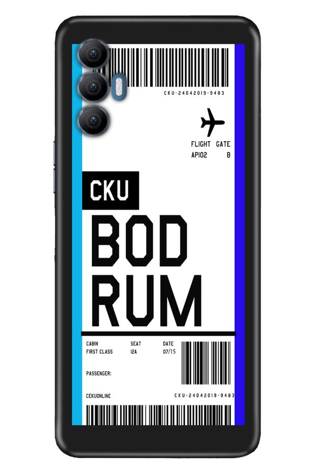 Spark 8 Pro Case Silicone Tioserisi Patterned Illustrated - Bodrum Air Ticket