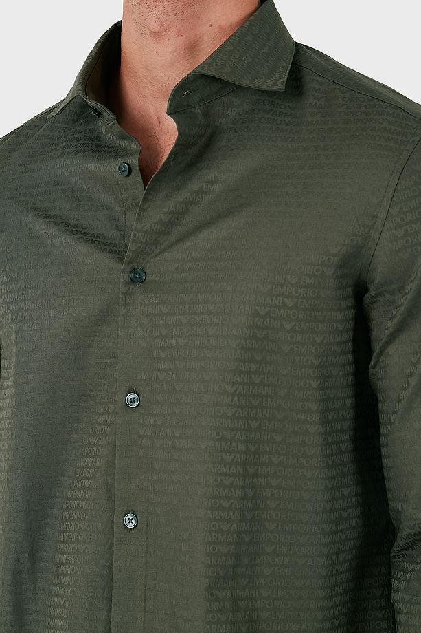Pamuklu Logolu Regular Fit Gömlek Erkek GÖMLEK 6D1C86 1NIUZ F512 - 5