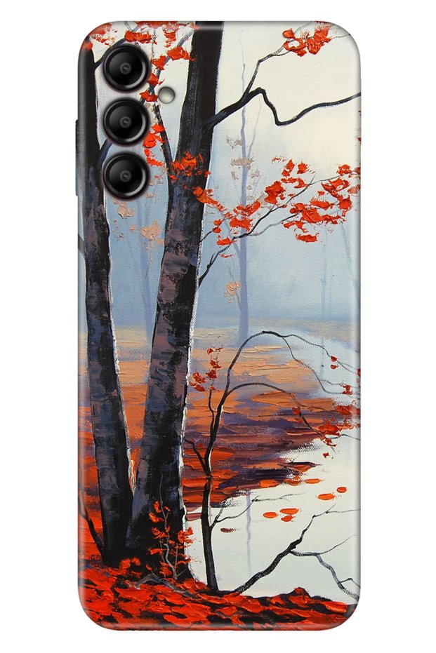 Samsung Galaxy A35 Compatible Case Silicone Patterned Illustrated Cover Autumn