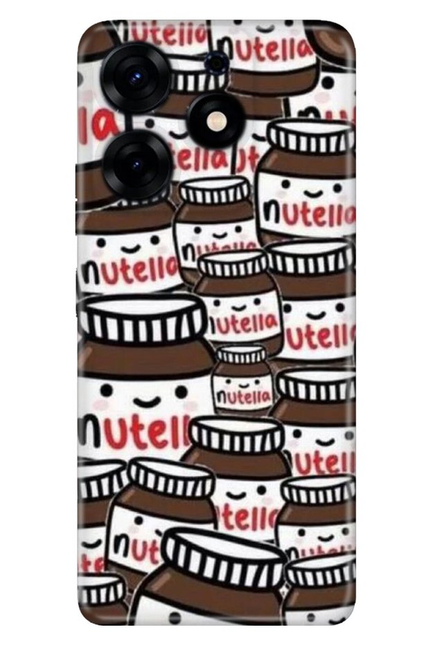 Spark 10 Pro Compatible Case Camera Protected Silicone Patterned Picture Uv Cover Love Nutella
