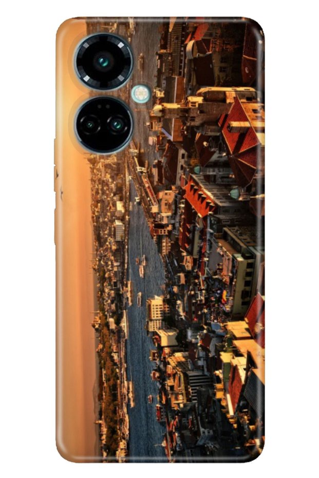 Camon 19 Pro Case Modern Design Silicone Patterned Sunset Istanbul