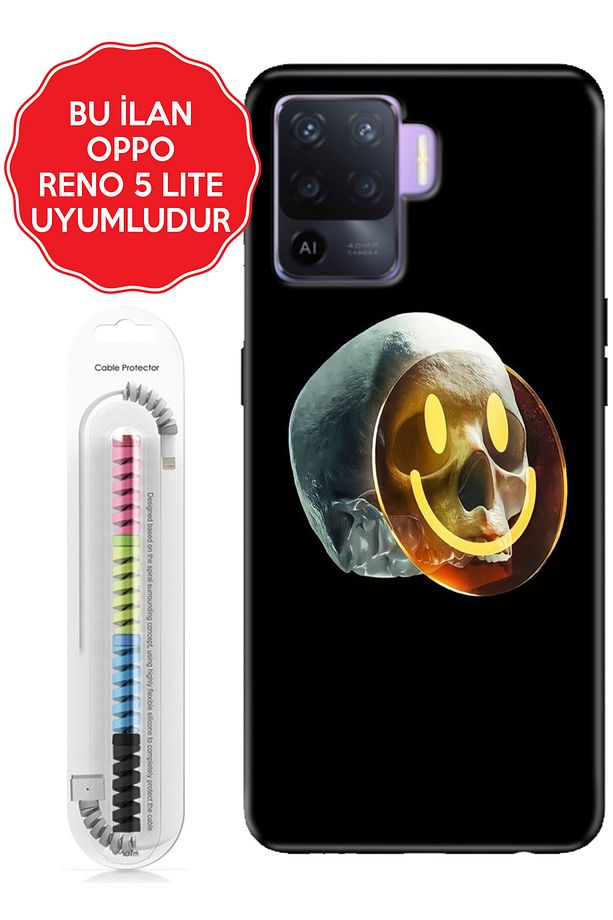 A55 A76 A16 A74 A96 Reno 4 5 7 Uyumlu Pro Lite Kılıf Vip Stok Kodu:İskeletin Gülüşü - 1