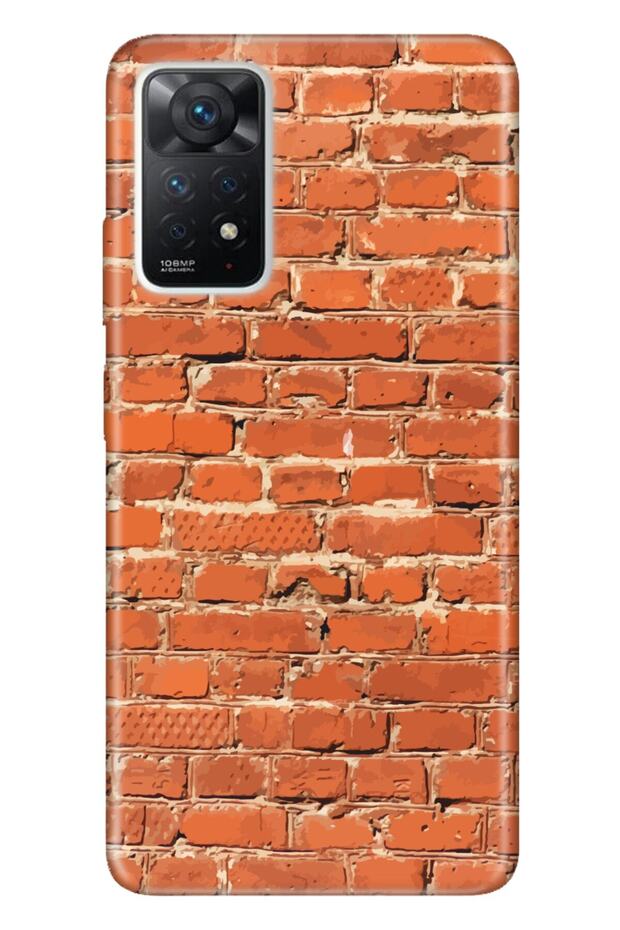 Xiaomi Redmi Note 11 Pro 5g Compatible Case 0.4mm Laser Cut Silicone Brick Wall