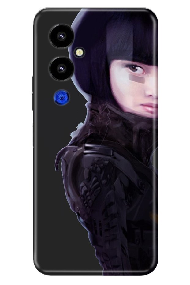 Pova 4 Pro Compatible Case Silicone Patterned Illustrated Uv Cover Anime Girl