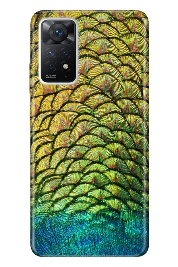 Xiaomi Redmi Note 11 Pro 5g Compatible Case 0.4mm Laser Cut Silicone Peacock