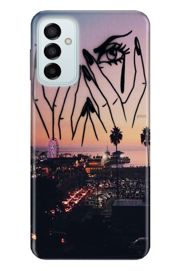 Samsung Galaxy M23 Compatible Case 0.4mm Laser Cut Silicone Cover Cloud Girl