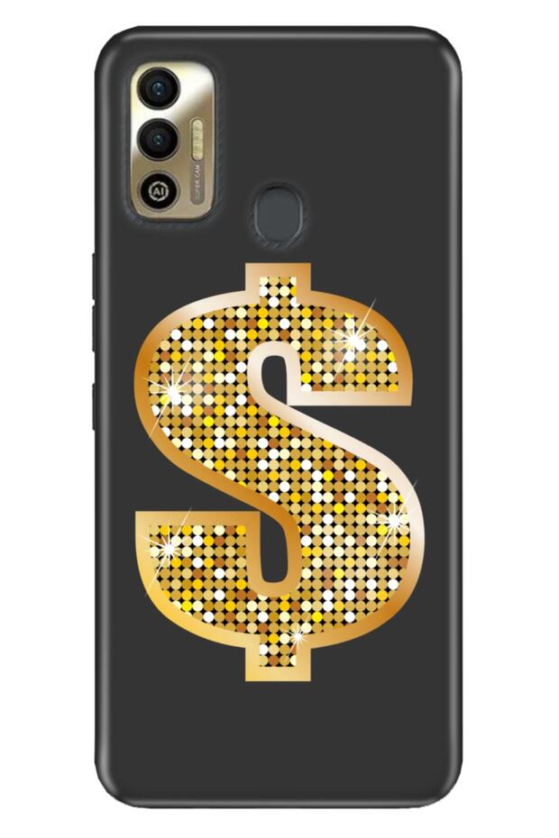 Spark 7t Compatible Case Tioserisi Illustrated Silicone Gold Coin