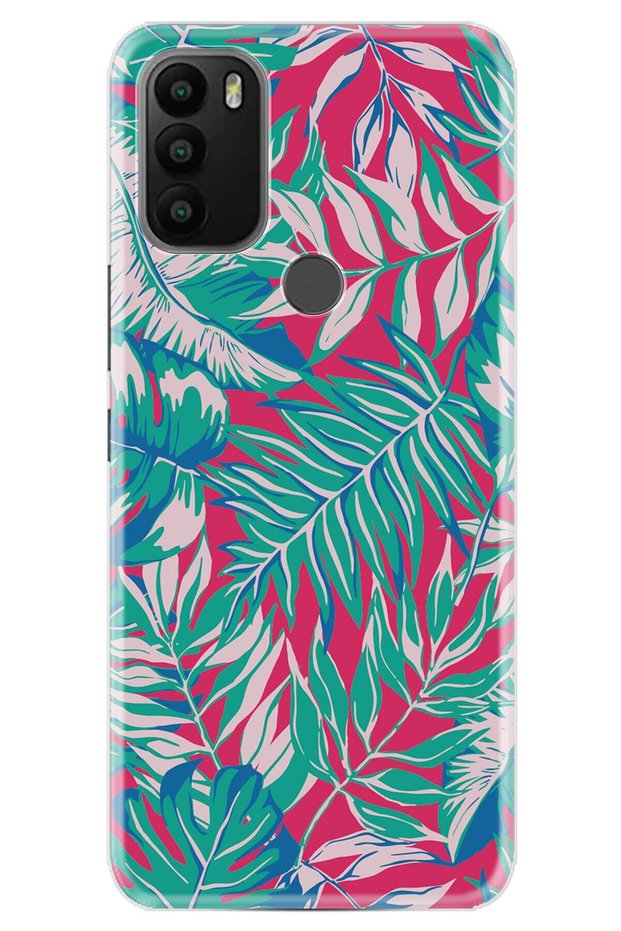 Gm 21 Plus Case 0.4mm Laser Cut Silicone Cover Matte Leaf