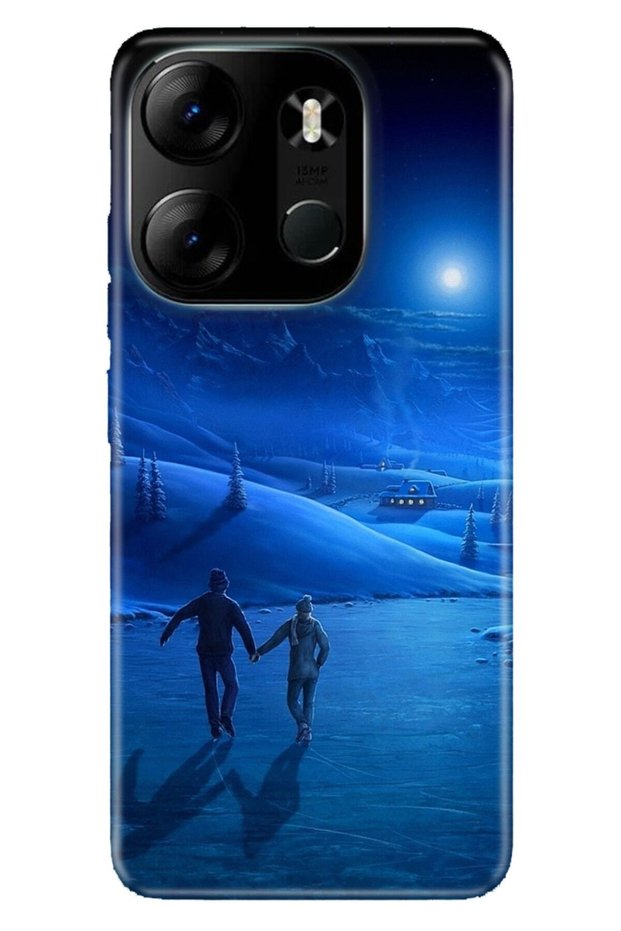 Spark Go 2023 Case with Camera Protection Silicone Patterned Illustrated Uv Cover Cold Love