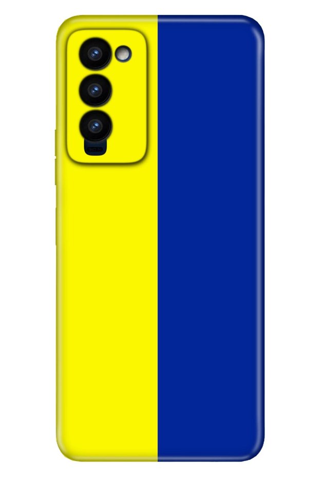 Camon 18 Case Colored Illustrated Silicone Yellow Navy Blue Love