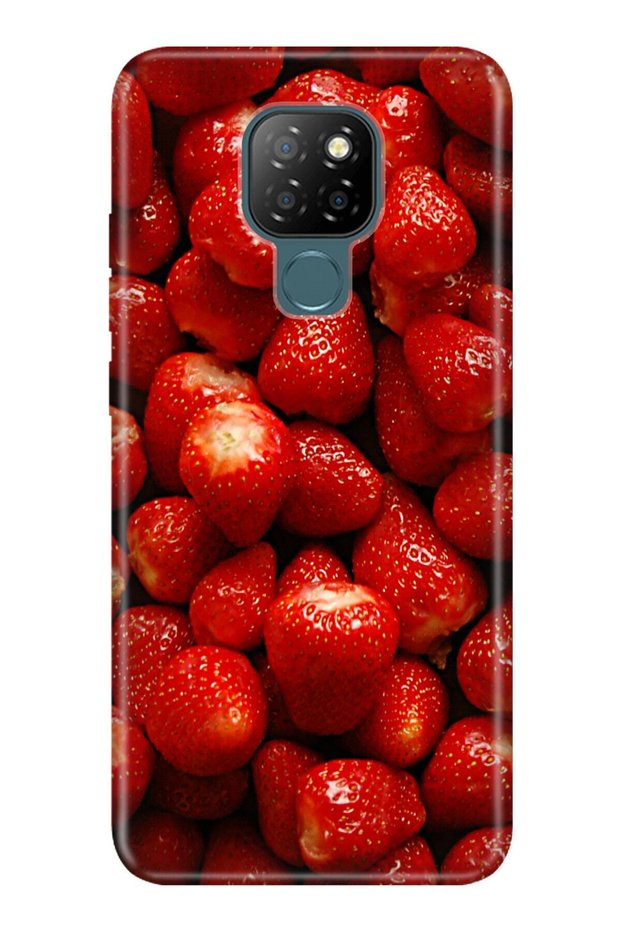 20 Sheath 0.4 mm Laser Cut Silicone Cover Strawberries