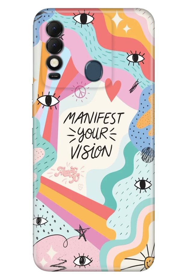 Case for Spark 8t Silicone Patterned Illustrated Uv Cover with Camera Protection Manifest Your Vision