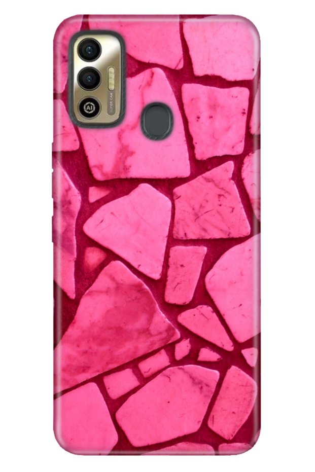 Spark 7t Compatible Case Tioserisi Illustrated Silicone Pink Concrete