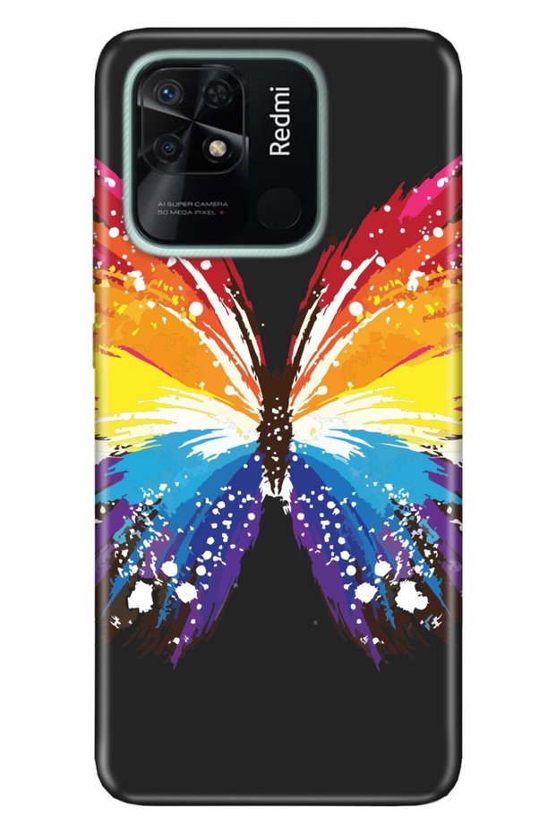 Xiaomi Redmi 10C Case Silicone Tioserisi Patterned Picture - Butterfly