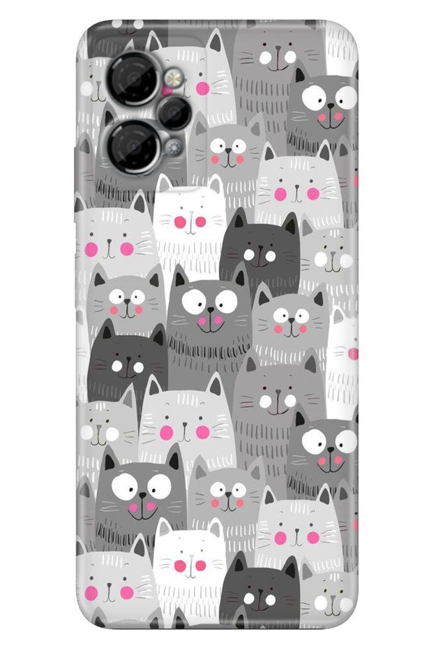 Casper Via X30 / X30 Plus Case Pictorial Printed Nano Silicone Cartoon Cats