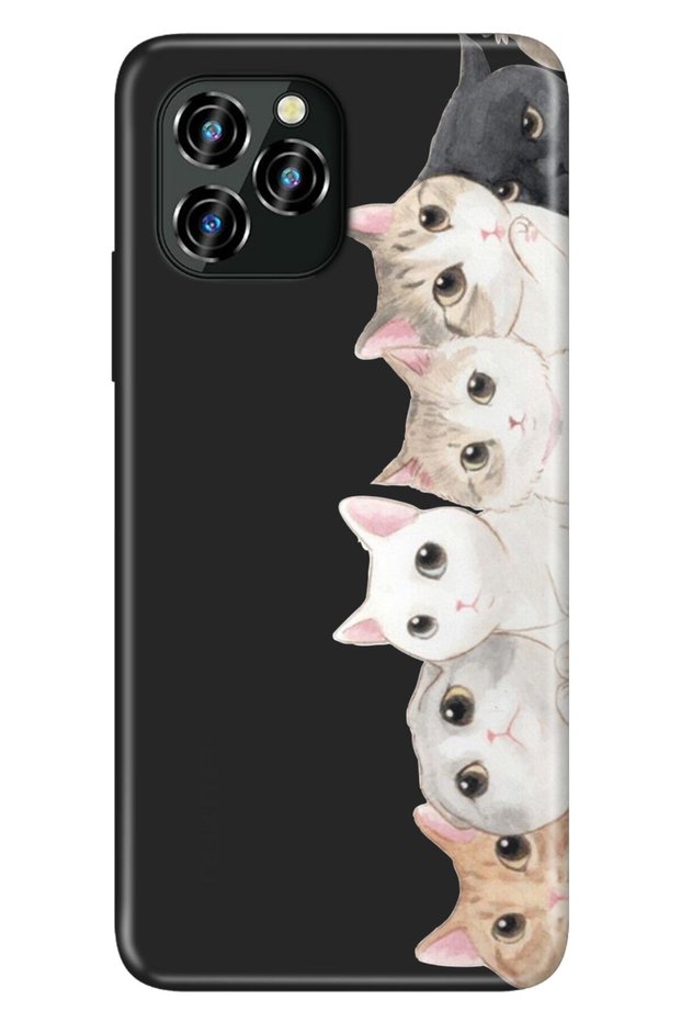 C21 Pro Case Silicone Patterned Illustrated Uv Cover Kedi Kedi