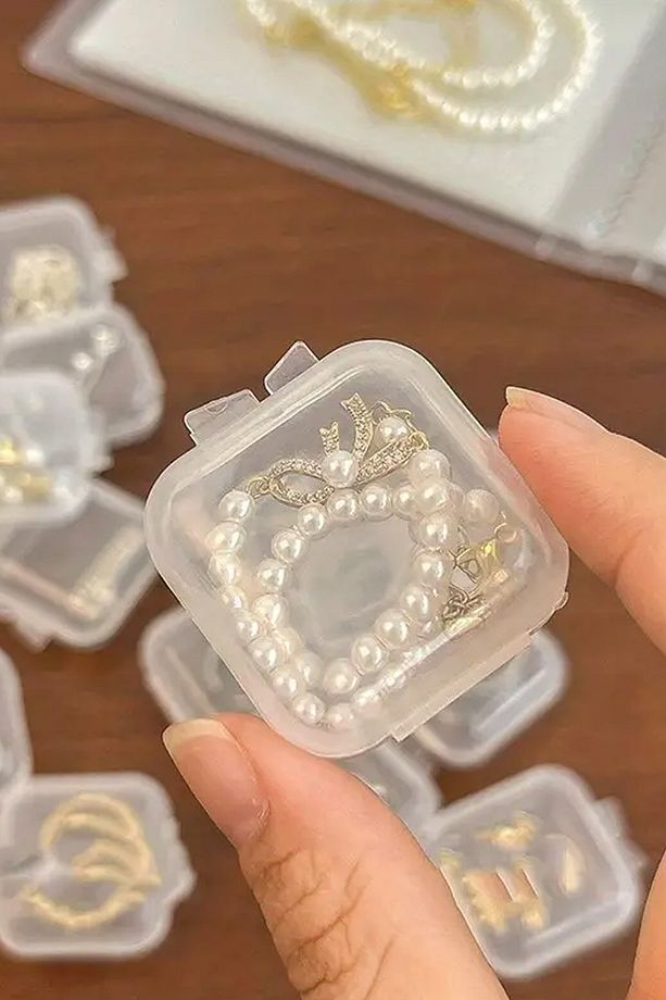 3 Adet Çok Amaçlı Pratik Mini Takı Kutusu - Küçük Takı Organizeri - 1