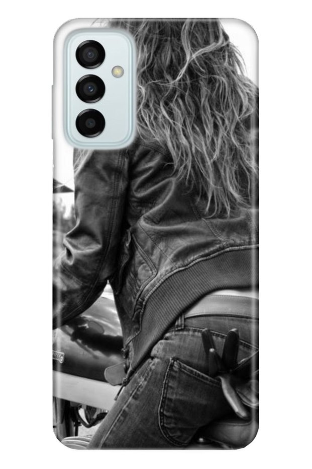 Samsung Galaxy M23 Compatible Case 0.4mm Laser Cut Silicone Cover Harley Girl