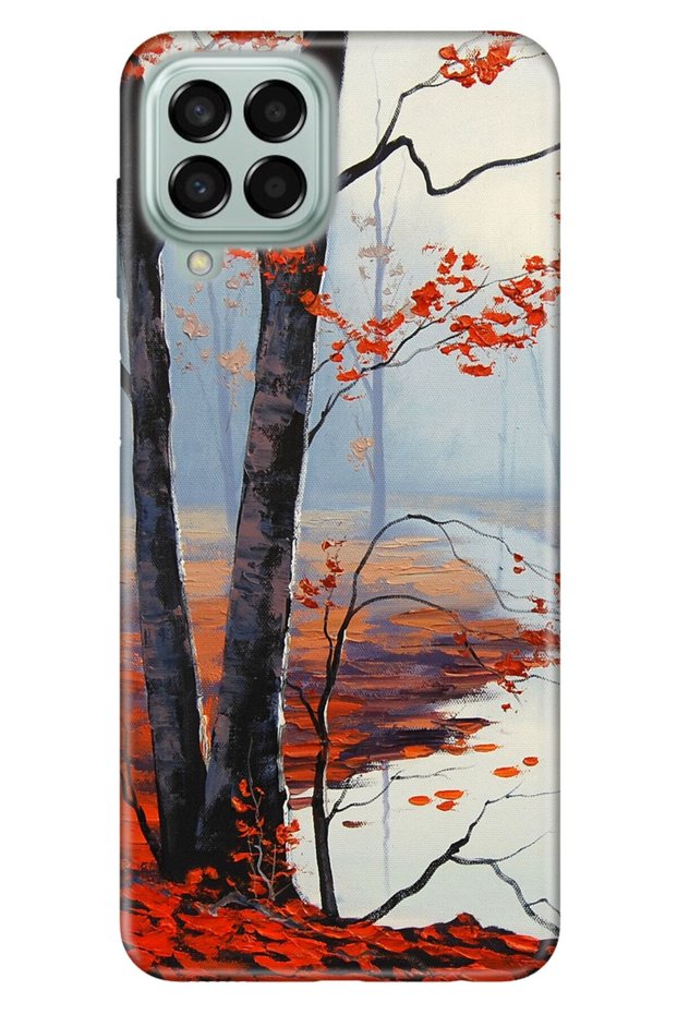 Samsung Galaxy M33 Compatible Case 0.4mm Laser Cut Silicone - Autumn