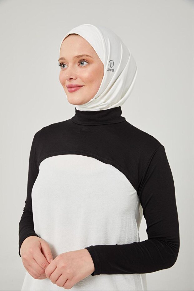 Women's Hijab Fisherman Collar Neck Collar Sleeveless Bolero Black