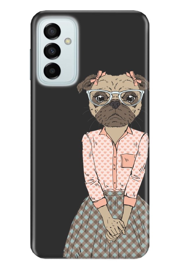 Samsung Galaxy M23 Compatible Case 0.4mm Laser Cut Silicone Cover Miss.pug