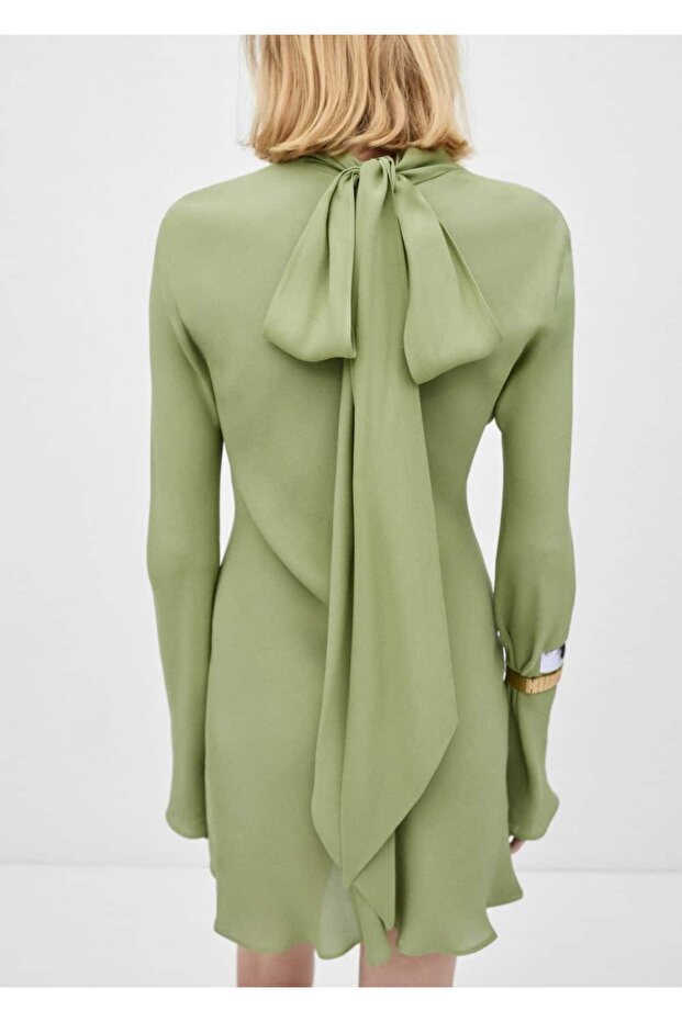 Chiffonkleid mit Bindedetail - 4