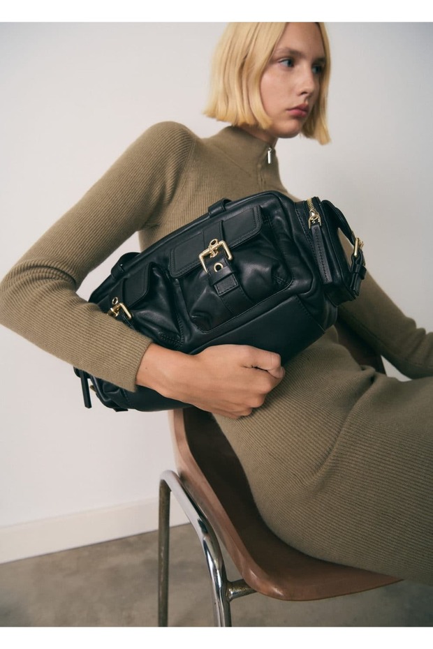 Fermuarlı düğümlü elbise - 1