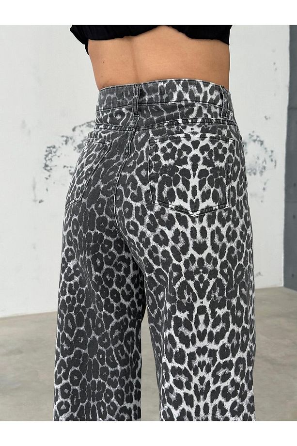 ZEO BASİC BAGGY PANTOLON LEOPAR  DESENLİ - 4