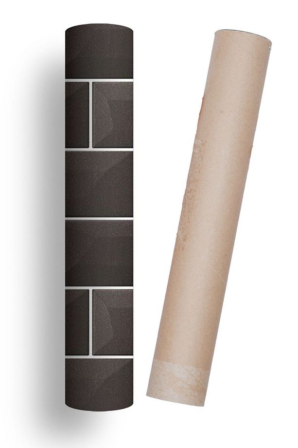 Mutfak Tezgah Arası Kendinden Yapışkanlı Folyo Kaplama Fayans Taş Desen Koyu Kahve 60cm X 100cm - 4