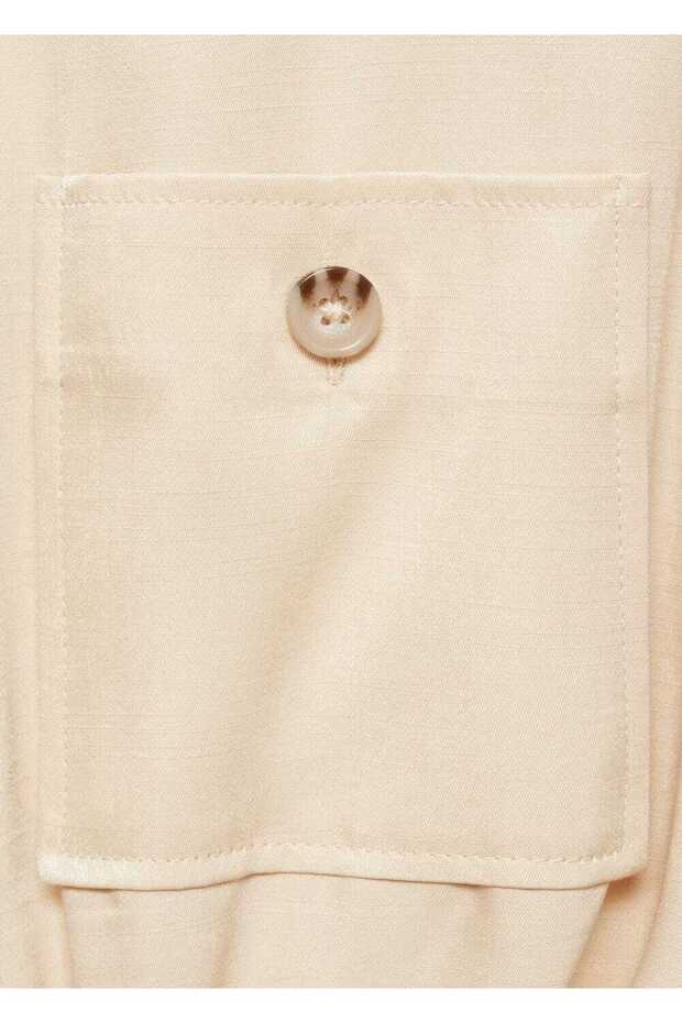 Saten gömlek elbise - 5