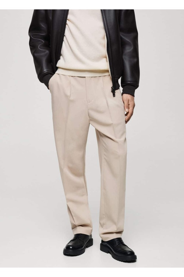 Regular fit akıcı pilili pantolon - 1