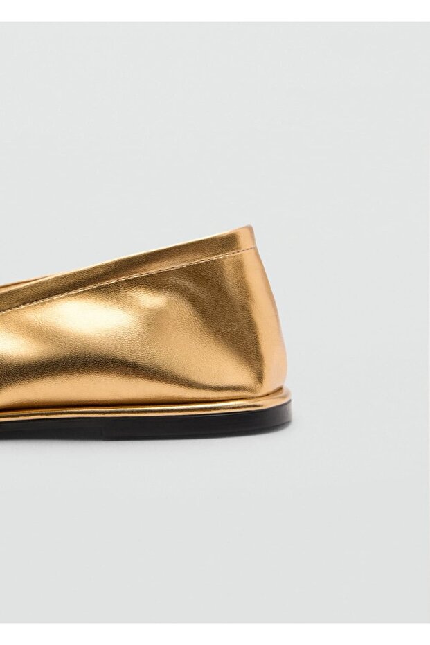 Round Toe Buckle Ballerinas - 4